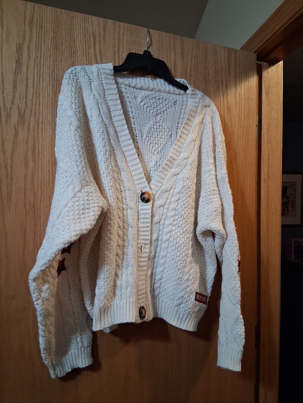 Taylor Swift Red (Taylor's Version) Album Cardigan, oversized cream heavy Cable